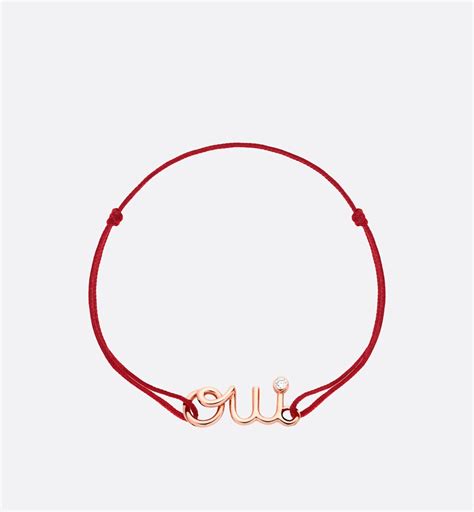 bracelet oui dior|Oui Bracelet Yellow Gold, Diamond and Red Cord .